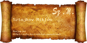 Sztojkov Miklós névjegykártya